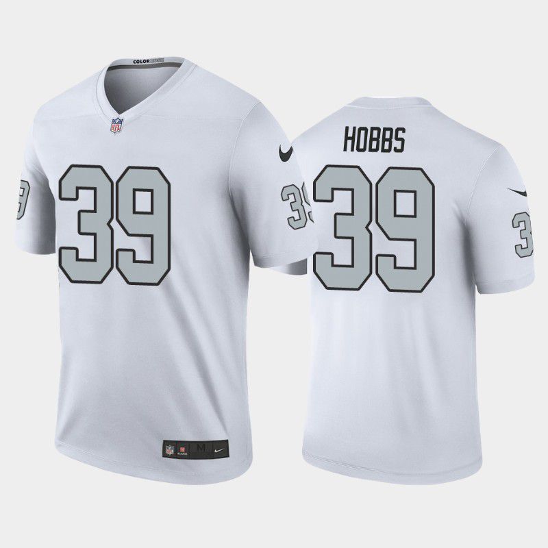 Men Oakland Raiders #39 Nate Hobbs Nike White Color Rush Legend NFL Jersey->oakland raiders->NFL Jersey